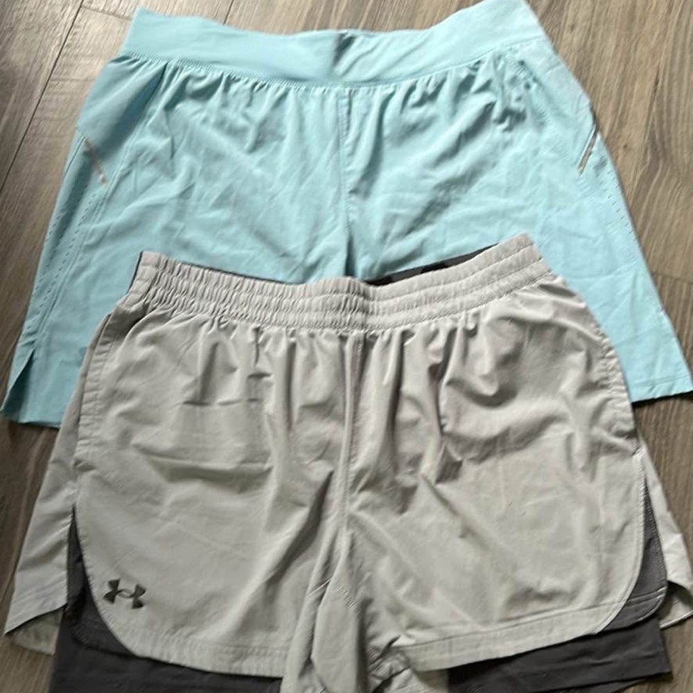 Under Armour Men’s Light Blue and Gray Athletic Shorts